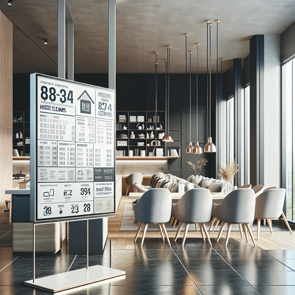 Create a House Cleaning Services Price List Template